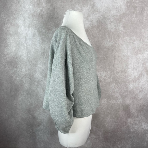 A.L.C Ember Ruched Sleeve Sweatshirt In Gray Women's Size XS - Picture 7 of 9